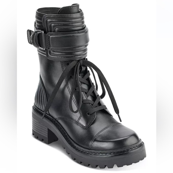 Dkny Shoes - Basia Buckled Quilted Black 6.5M